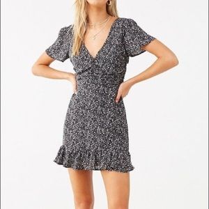 Floral Ruched Mini Dress
